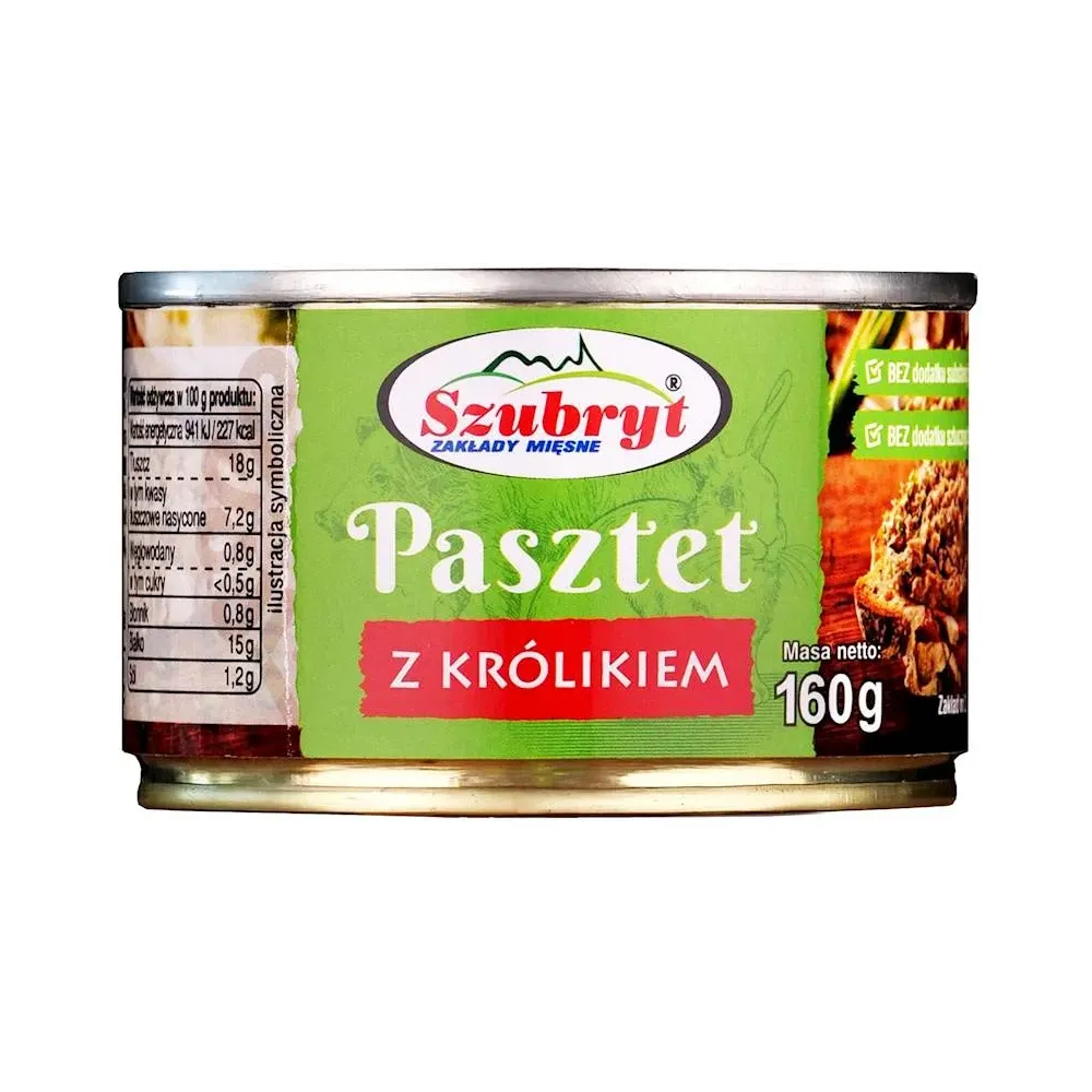 Pasztet z królikiem 160g Szubryt