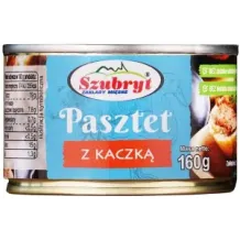Pasztet z KACZKĄ puszka 160 g Szubryt
