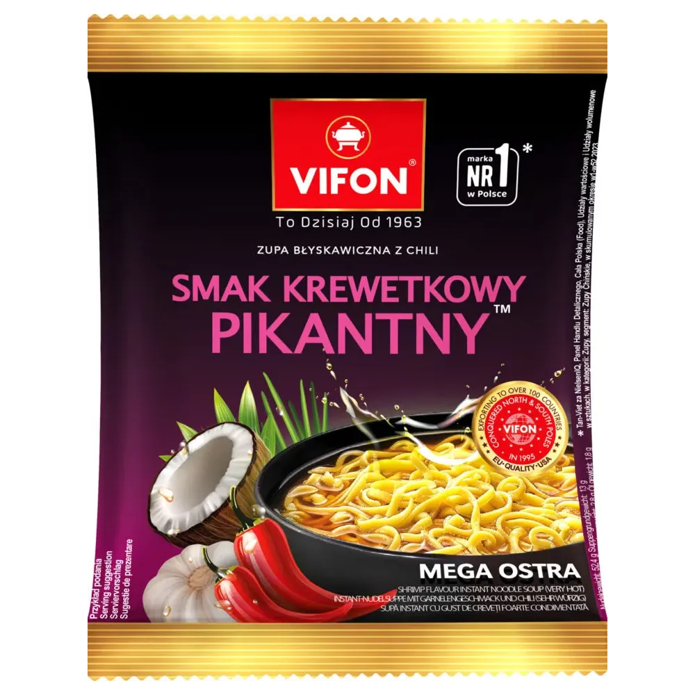 Zupa Błyskawiczna Krewetkowa Pikantna 70g Vifon