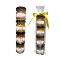 Zestaw 4 miodków smakowych w celofanie prezent 70287