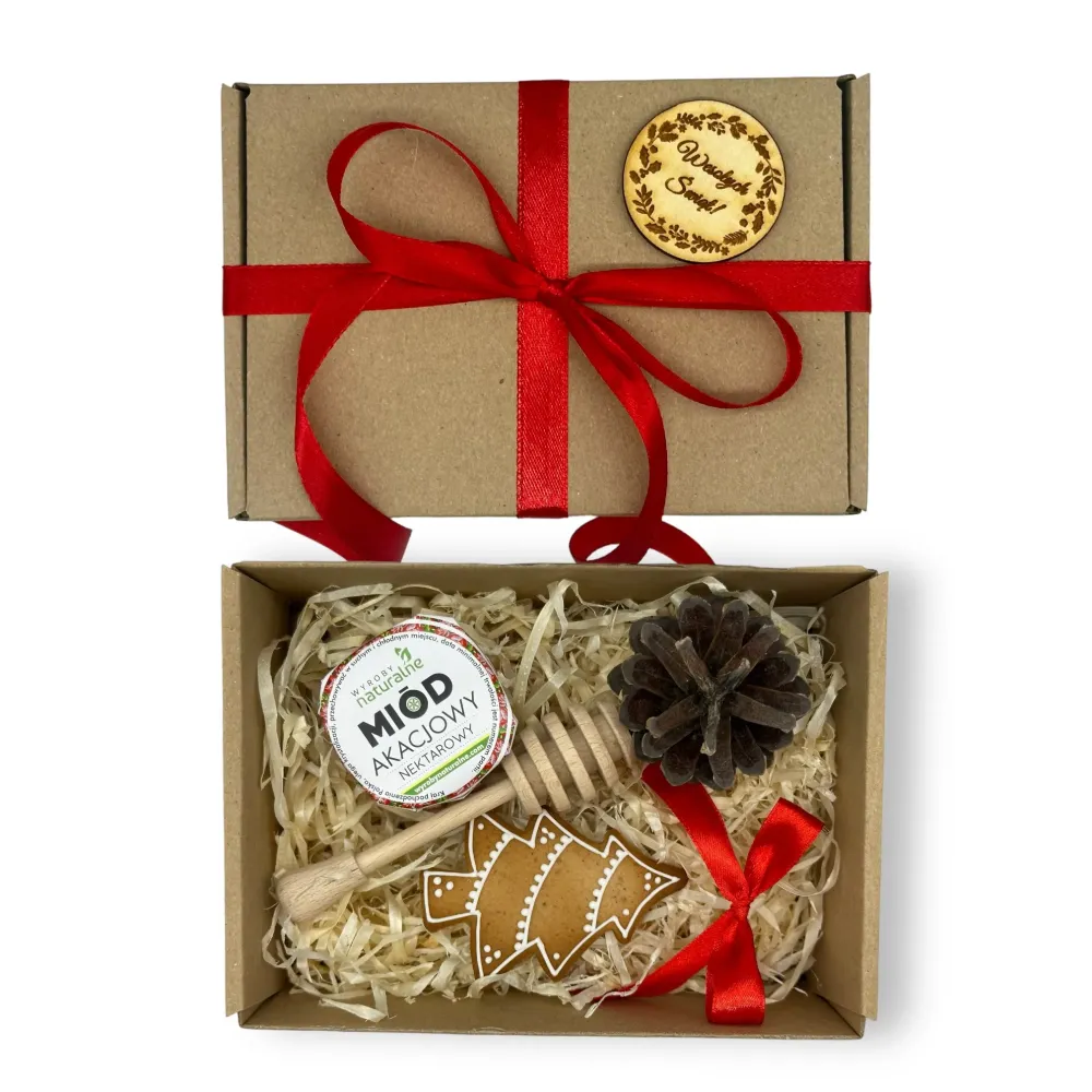 Zestaw prezentowy UPOMINEK piernik miodek łyżka do miodu. 73066