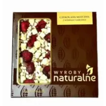 Czekolada mleczna z wiśniami i jabłkiem ręcznie robiona. 5255