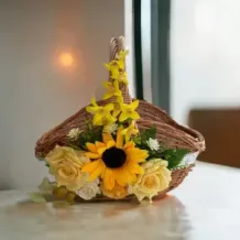 WIELKANOC KOSZYK Koszyczek wiklinowy duży HANDMADE. 72588