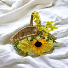 WIELKANOC KOSZYK Koszyczek wiklinowy duży HANDMADE. 72588