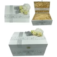 Prezent na ŚLUB ślubny prezent Drewniany kuferek. 72694