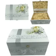 Prezent na ŚLUB ślubny prezent Drewniany kuferek. 72694