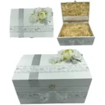 Prezent na ŚLUB ślubny prezent Drewniany kuferek. 72694