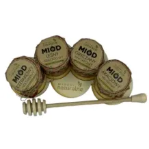 Zestaw 4 miodków na podstawce z łyżką PREZENT. 73110