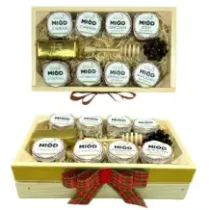 Prezent na święta Mikołajki Zestaw 8 miodów BOX. 73066