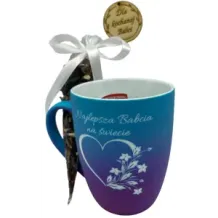 Prezent na dzień babci Serce KUBEK HERBATA. 74209